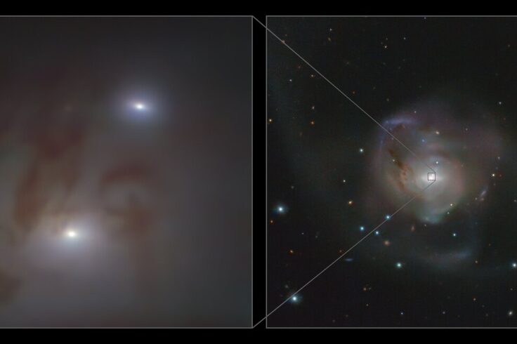 Image of two bright galaxy cores