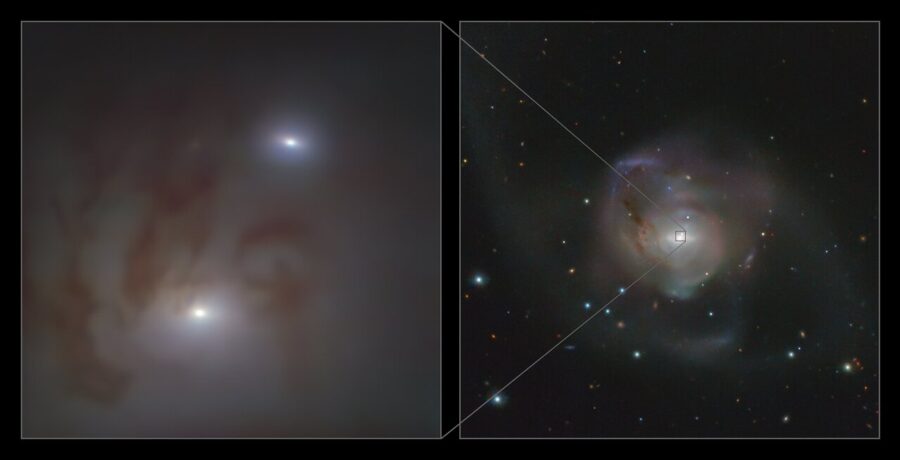 Image of two bright galaxy cores