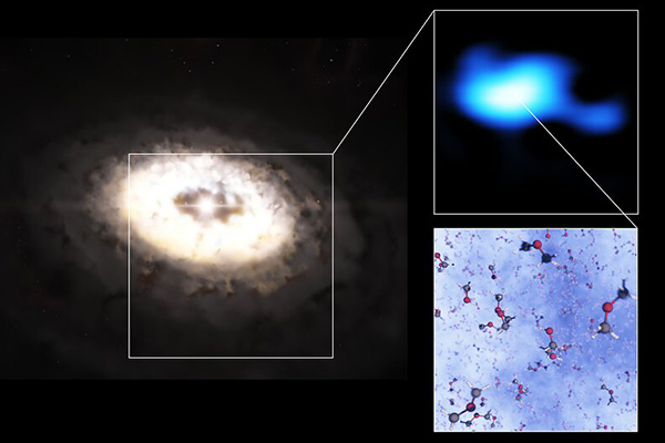 Dimethyl ether detection in protoplanetary disk