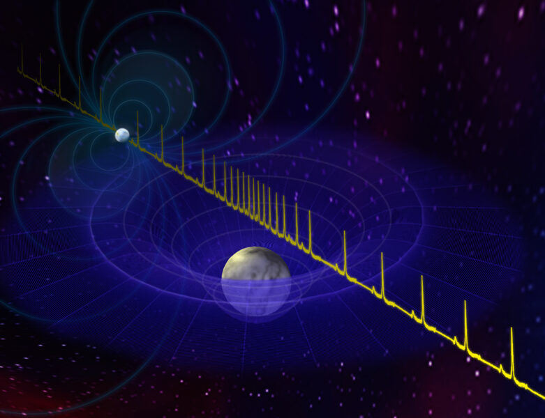 An illustration of a pulsar