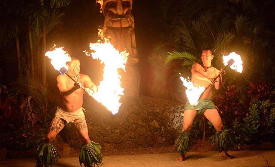 fire dance at luau