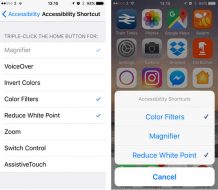 turn on red light filter iphone