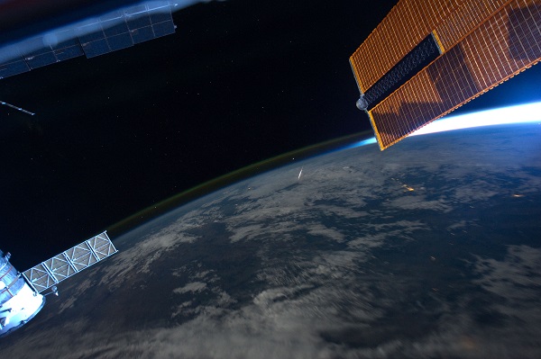 Meteor seen from the ISS