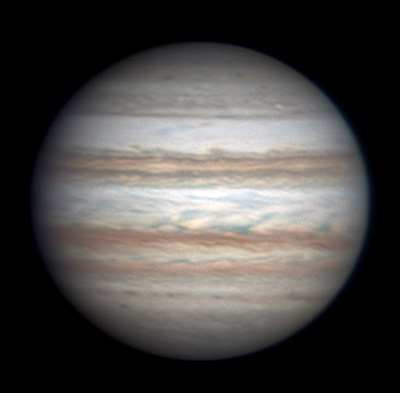 The non-Red-Spot side of Jupiter on Nov. 27, 2016