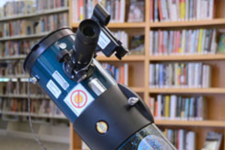 Orion StarBlast 4.5 in a library