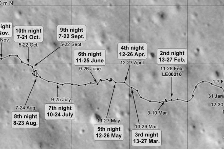 Map of Yutu 2 rover's path