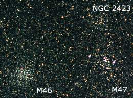 M46, M47, and NGC 2423