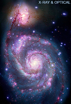 A planet in the Whirlpool Galaxy?