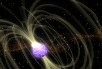 Illustration of magnetar magnetic field