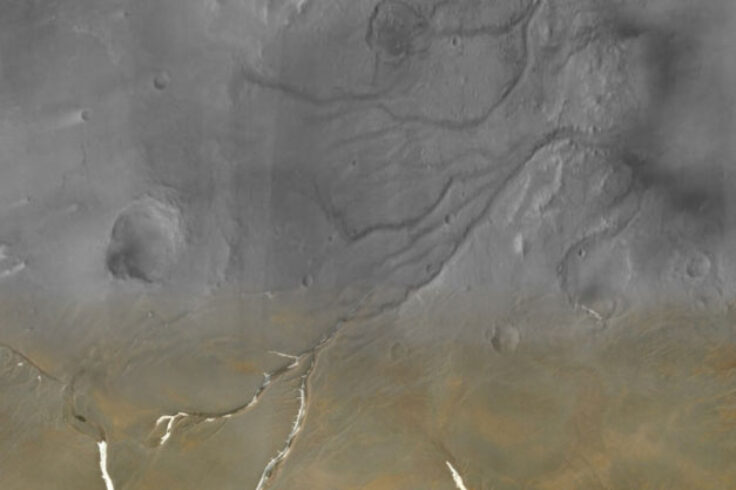 Superimposed: Mars river valley networks and Devon Island channels