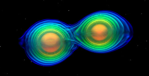 Two neutron stars prior to merger