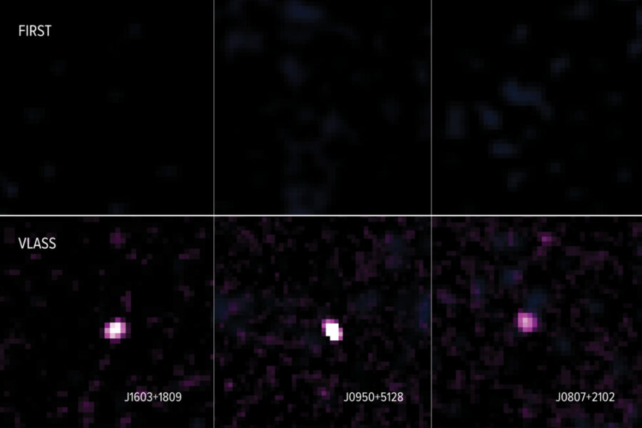 before and after images of active galaxies