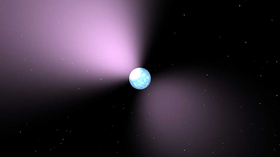 Illustration of a pulsar