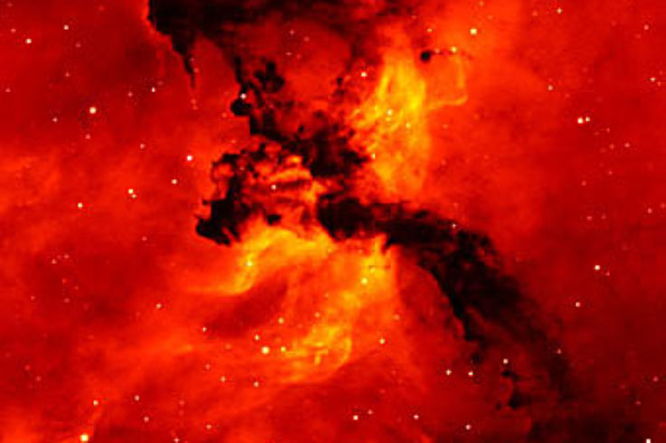 Dust lanes in Rosette Nebula