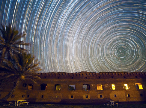 Star trail nightscape