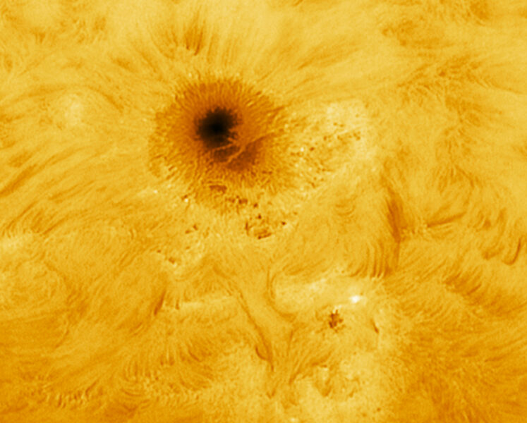 Colorized solar image