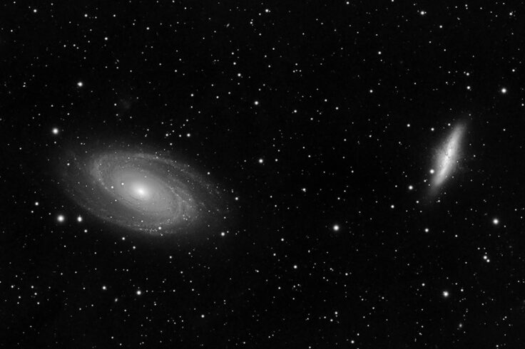 Luminance image of M81 and M82