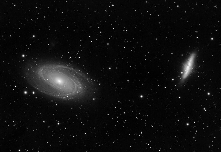 Luminance image of M81 and M82