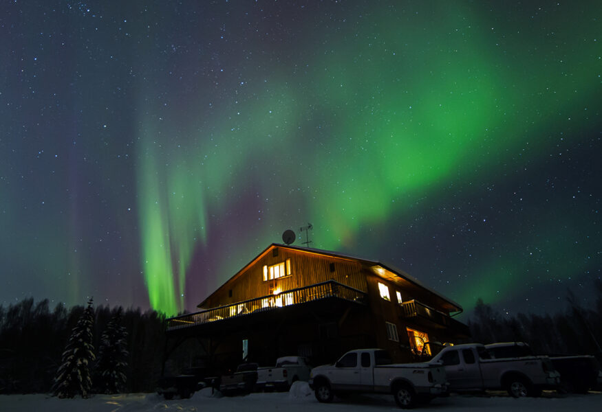 Aurora over Grizzly Lodge