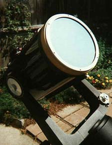Solar filter on a telescope