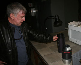 Mike Simmons and the 60-inch eyepieces