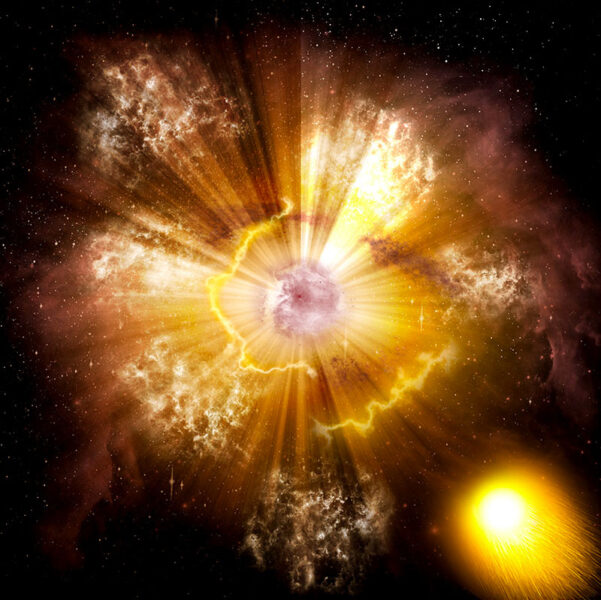 Artist's impression of exploding star