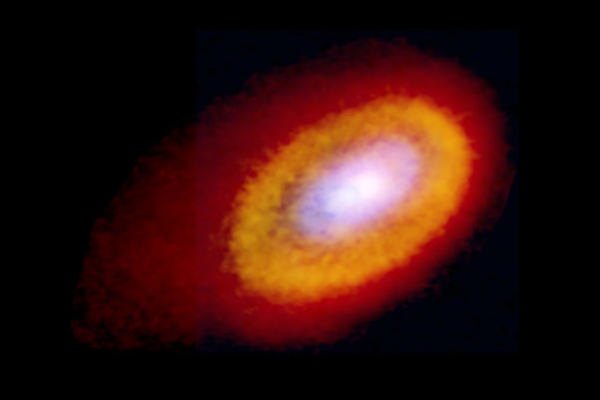 Dust and gas of Elias 2-27's disk shown in composite