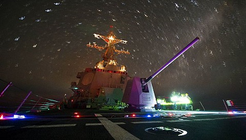 Night sky at sea