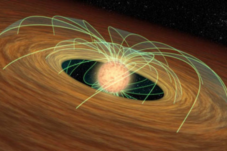 Young star's magnetic field